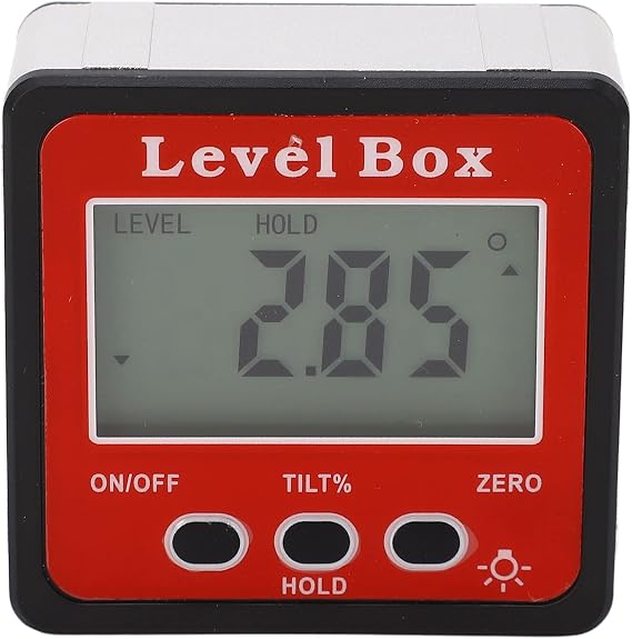 Digital Angle Finder Gauge Magnetic Protractor, Inclinometer Angle Cube Level Box with Magnetic Base and Backlight, Calculating for Woodworking Construction,Carpentry, Building, Masonry, Automobile