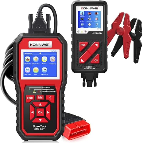 KW710 Battery Tester + KW850 OBD2 Car Scanner