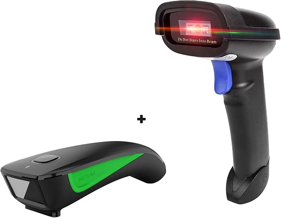 NETUM Bluetooth CCD Barcode Scanner, Compatible with 2.4G Wireless & Bluetooth Function & Wired Connection, Connect Smart Phone, Tablet, PC, CCD Bar Code Reader Work with Windows, Mac,Android, iOS