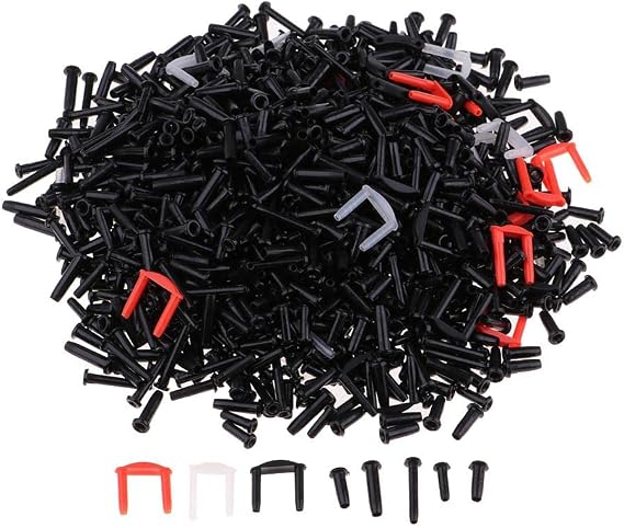 Badminton Racket Equipment Nylon Grommets String Protector, Black-Mixed
