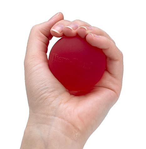 THERABAND Hand Exerciser, Stress Ball, Therapy, Squeeze, Exercise, Red