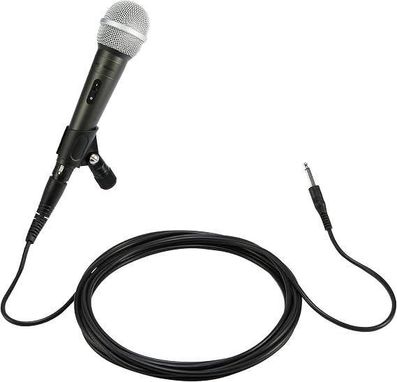 Amazon Basics Dynamic Vocal Microphone with Cable for Podcasting, Recording, Broadcasting, Live Performance, Karaoke, Cardioid Pattern