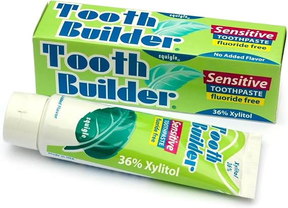 Squigle Tooth Builder Fluoride-Free Xylitol Toothpaste for Sensitive Teeth