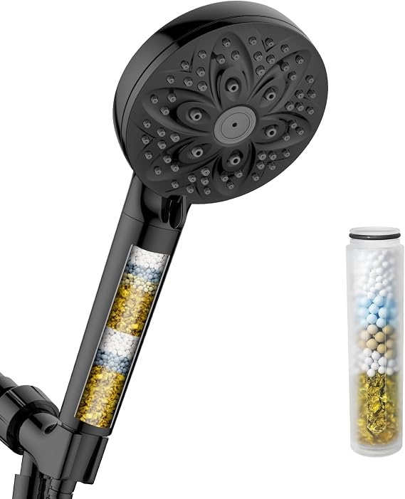 JDO Handheld Shower Head Bundle with Shower Filter Replacement