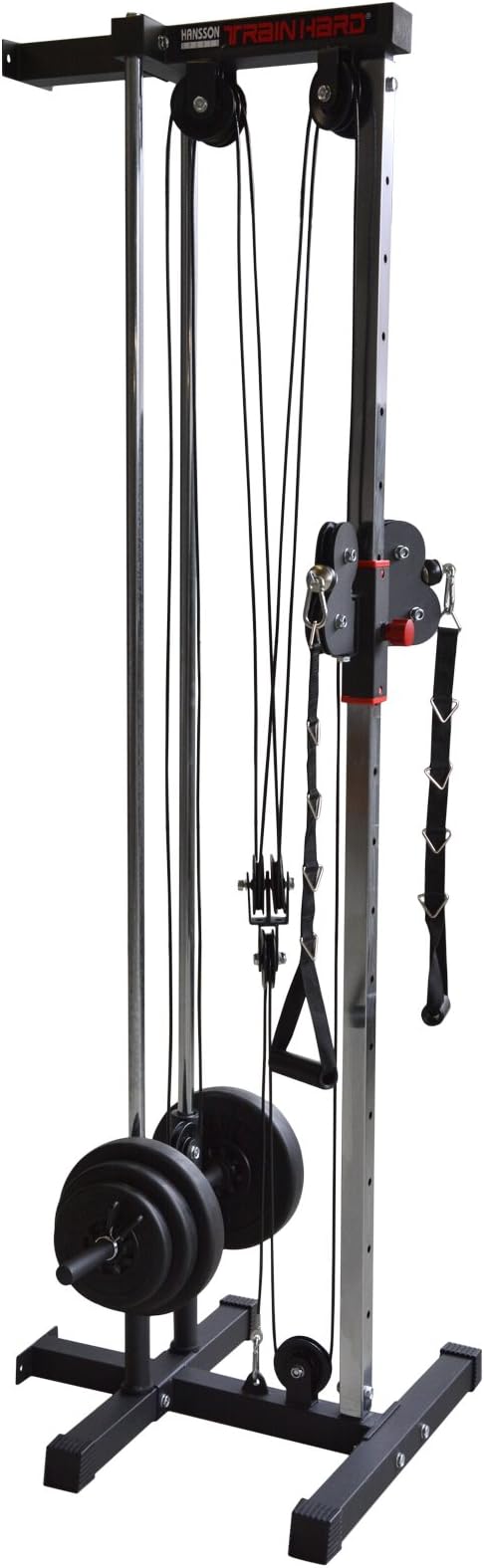 TrainHard Strength Training Station with Lat Pull Cable Pulley for Wall Mounting Lat Pull Machine Lat Pull Tower Cable Tower