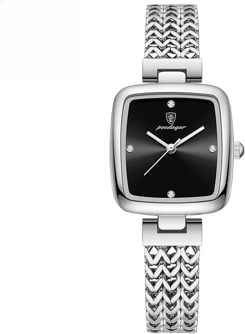 Poedagar Casual Square Watch for Woman Waterproof Stainless Steel Ladies Quartz Watch Dress Elegant Women Watches Fashion Business Classic