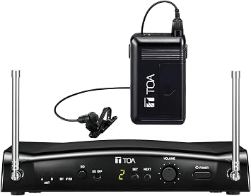 TOA Electronics WS-5325M-AM RM1 Wireless Set; RM1 Frequency Band (506 to 538 MHz); Up to 16 Simultaneous Channels; Built-in Antenna