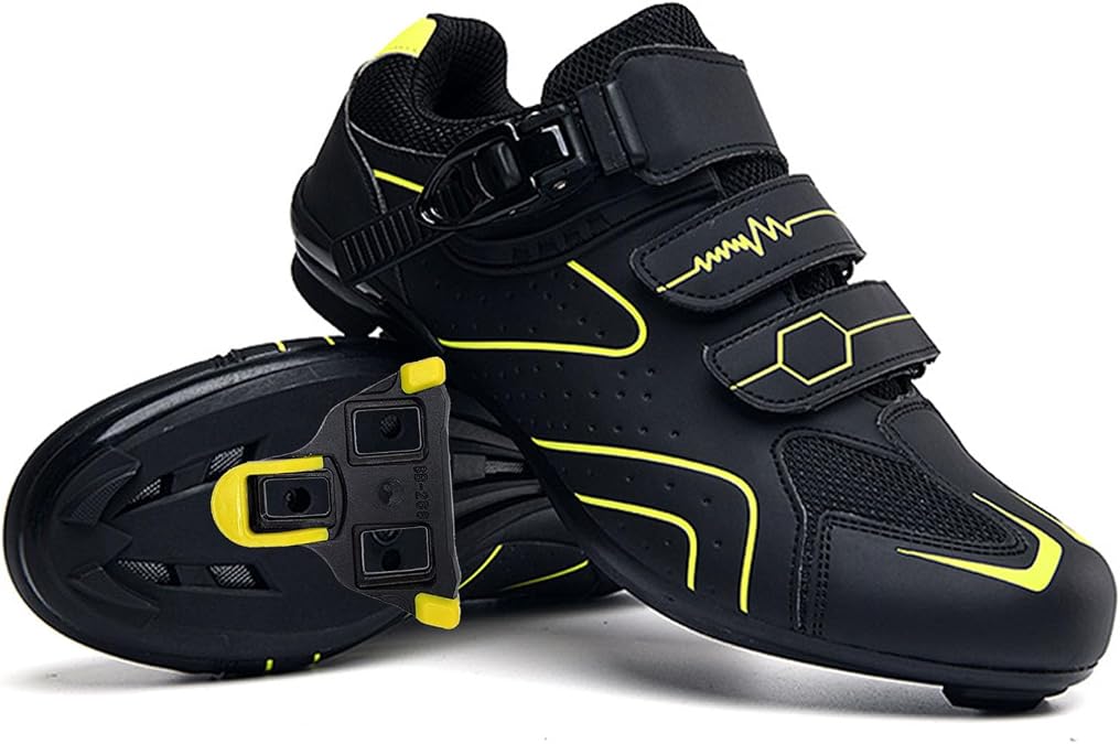 Mens Womens Cycling Shoes for Indoor Outdoor Compatible with Peloton with Shimano SPD & Look Delta Road Bikes MTB Shoes