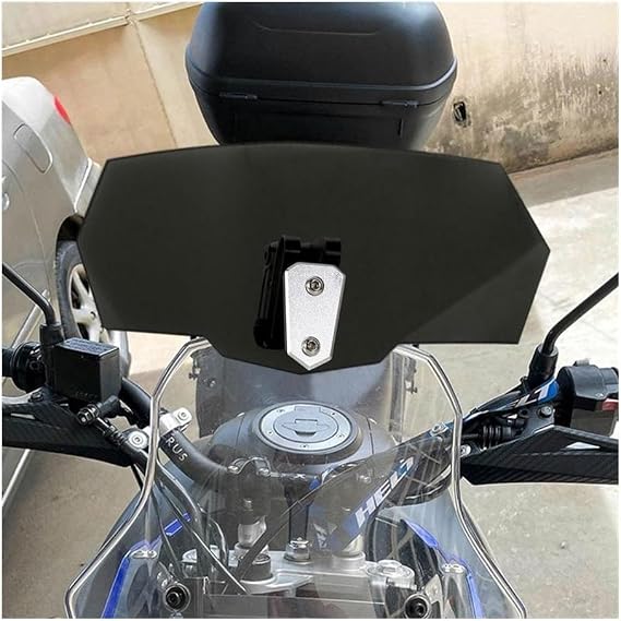 Motorcycle Windshield Deflector Motorcycle Risen Wind Screen Extension Moto Universal Windshield Extender Scooter Adjustable Windscreen Wind Deflector Shield