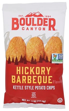 Boulder Canyon Hickory Bbq Potato Chips Gluten Free 24x 5 Oz