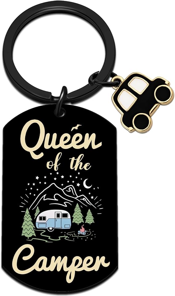 Camping Gifts for Women Camper Keychain Rv Gifts for Campers Cool Camping Accessories for Rv Campers Happy Camper Decor Camping Stuff for Rv's Owners