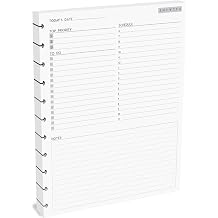 11-Disc Undated Daily Plan Paper Refill, 120 GSM, 50 Sheets (100 Pages/Days), Discbound Pre-Punched Inserts, Loose Leaf, White, 8.5 x 11 Inch, Daily to-Do, Notes, and Scheduling