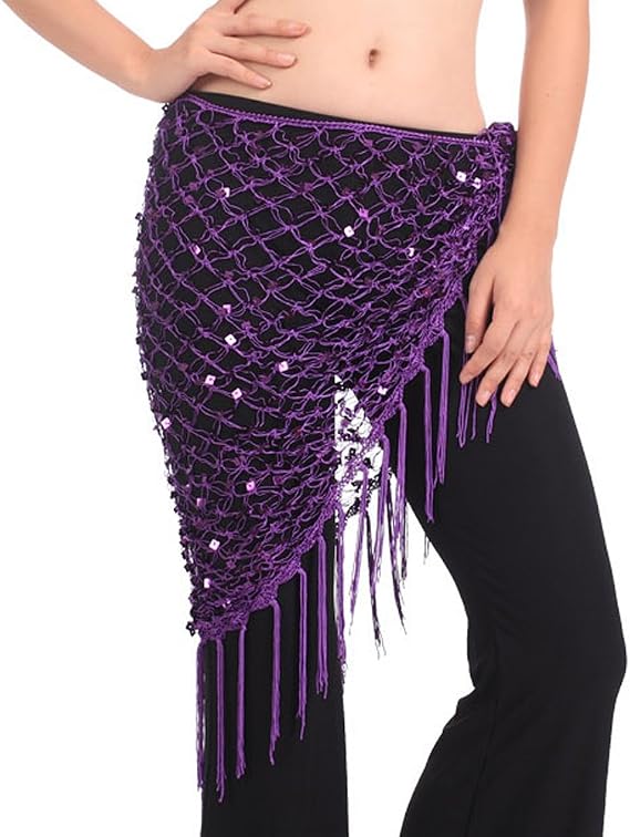 Belly Dance Hip Scarf, Egyptian Triangle Shawl, Christmas Git Idea