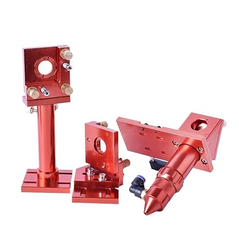 CO2 Laser Head Set Mirror Lens Integrative Fixture Mount Holder for Laser Cutting Machine Mechanisms Device Parts(A2 2nd Mirror Mount,Black)