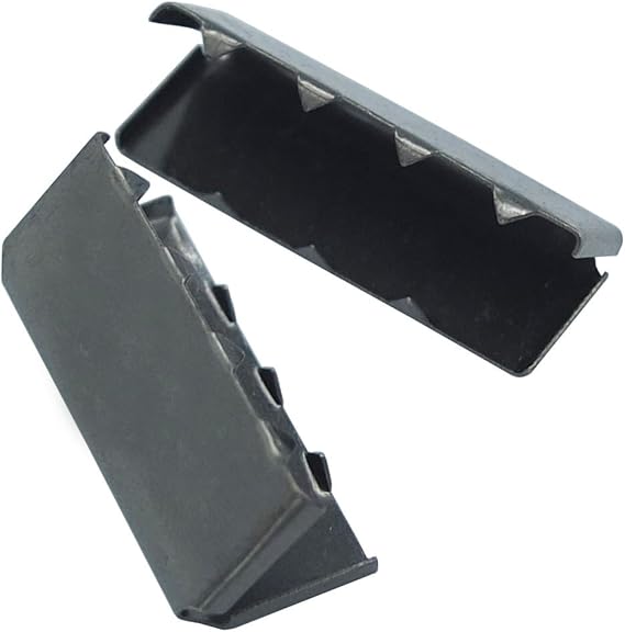 100 Pcs - 1" 25mm Belt Buckle End Tip for Webbing Tag Bag Polypropylene (GunBlack)