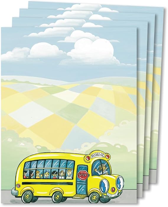 Geographics School Bus Stationery Paper 100 Sheets 8.5 in x 11 in