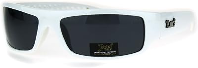 Locs White Gangster Cholo Narrow Rectangular Sunglasses