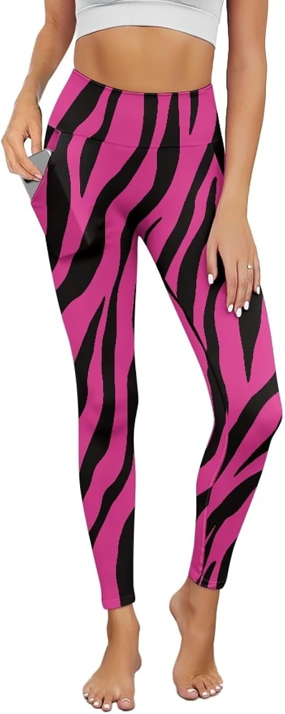 Xpyiqun Leggings for Women Tummy Control Yoga Pants Workout High Waist Leggings with Pockets Buttery Soft Tights