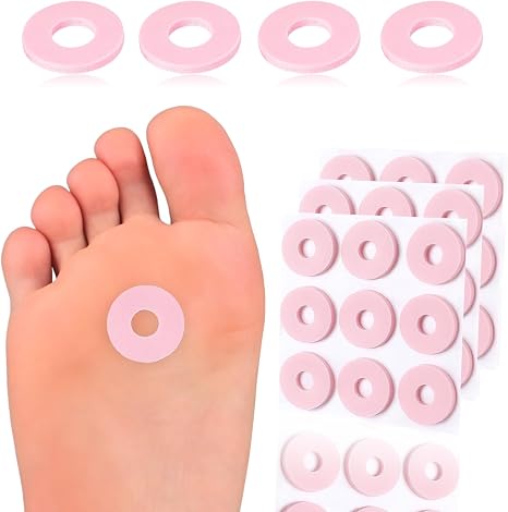 Corn Rings Corn Patches Round Foam Callus Cushions Corns Plasters for Instant Pain Relief Protects Against Pressure from Shoes (Pack of 90)