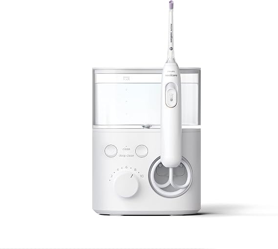 Philips Sonicare Countertop Power Flosser 3000, 2 Nozzles, White