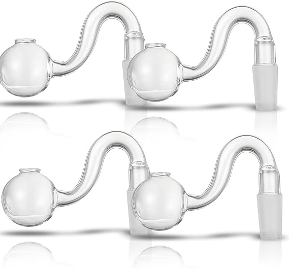 4PCS 14mm Glass Oil Burner Male Glass Tubes, High Borosilicate Glass Adapter for Water Pipe, Aromatherapy, or Lab Applications (4PCS 14mm)
