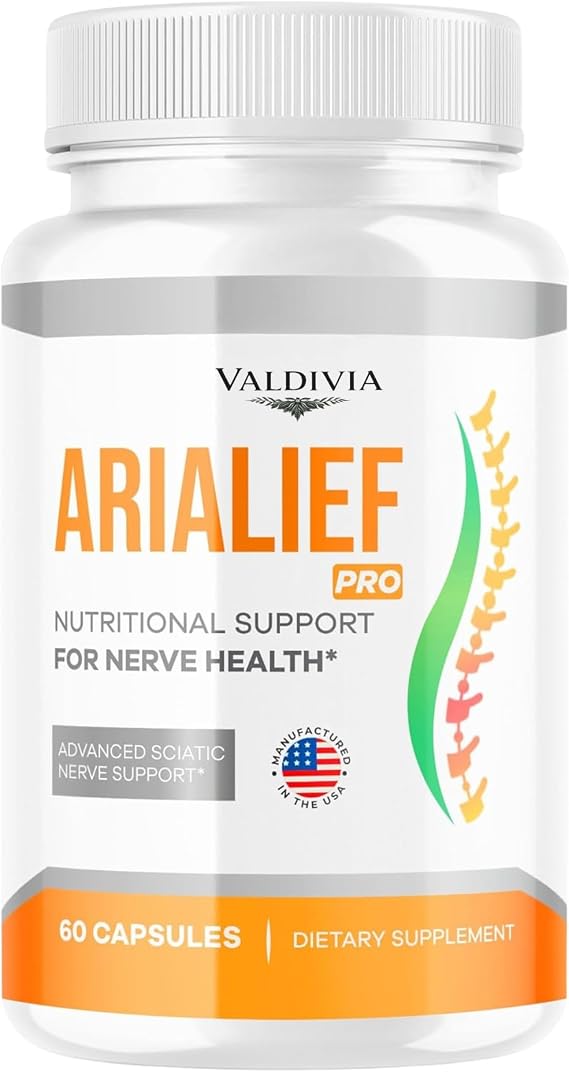 Valdivia Arialief Pro Capsules for Sciatica, Arialeaf Nutritional Support for Nerve Health, Arialeaf Prime Palm Sciatica, Aria Leaf Primepalm Aria LIEF Vitamin, 1 Month