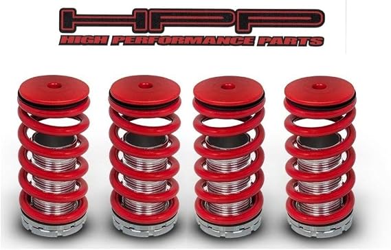Red Lowering Coilover Spring Kit For Honda 88-00 Civic EG EK EX LX / 92-95 Civic DX LX EX SI VX HB Hatchback / 90-02 Accord DS LS EX