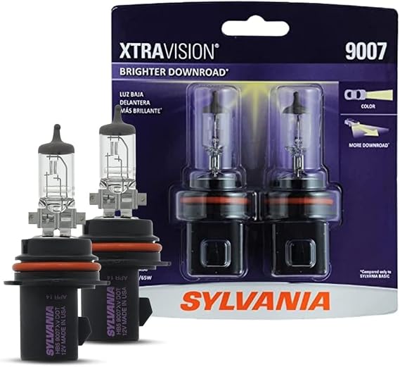 SYLVANIA - 9007 XtraVision - High Performance Halogen Headlight Bulb, High Beam, Low Beam and Fog Replacement Bulb (Contains 2 Bulbs)