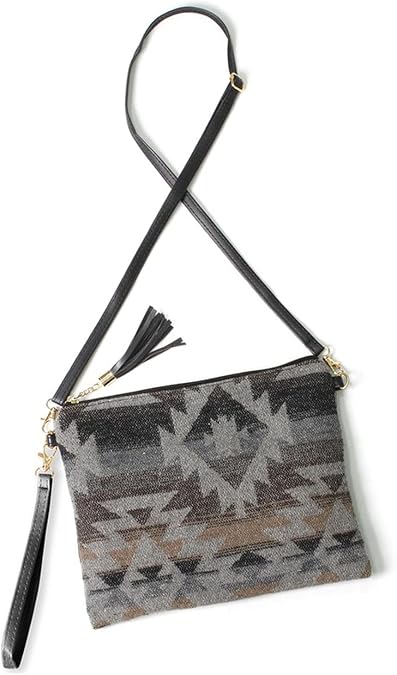 PacificPlex Southwestern Saddle Blanket Navajo Native American Western Print Crossbody Clutch Bag Purse...