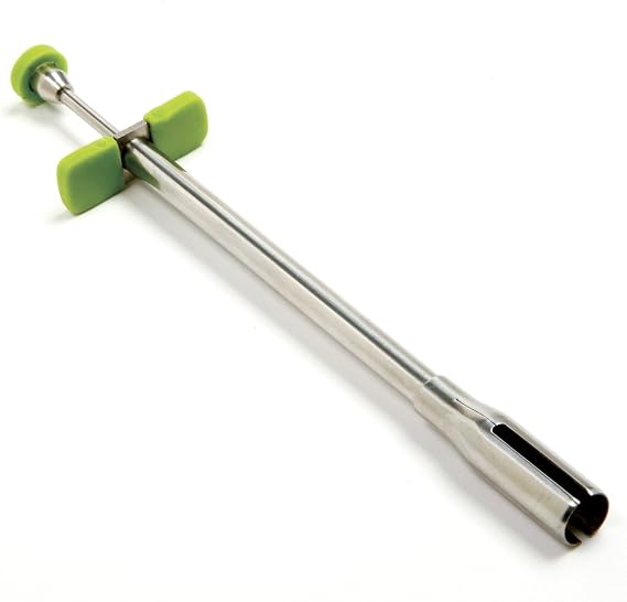 Norpro 1363 Stainless Steel Olive Stuffer, with Comfort Grips, Green