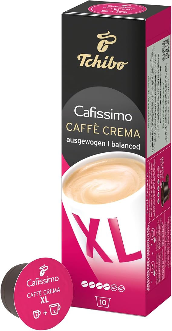 Tchibo Cafissimo Caffé Crema XL Wake Up 10 Capsule Coffee