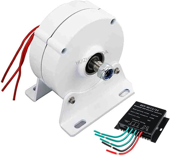 3000W Low RPM Permanent Magnet Motor AC 220V 12V 24V 48V 3 Phase Gearless Magnet AC Alternators Use for Wind Water Turbine (with Base)