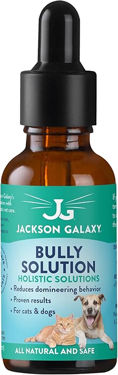 Jackson Galaxy Bully Solution Behavior Drops for Cats & Dogs | Vet & behaviorist formulated flower essences to ease aggressive behavior, bully tension, cat fights & restore home peace.