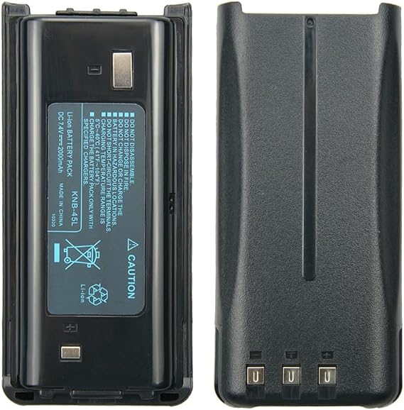 2 Pack 2000mAh KNB-45L Li-ion Replacement Battery for Kenwood TK-3312 TK-2200 TK-2207 TK-2312 TK-3200 TK-3207 TK-2202L TK-2212 TK-3212 TK-3300 TK-3302 NX240 NX340 NX348 KNB-29N KNB-53N KNB-69L