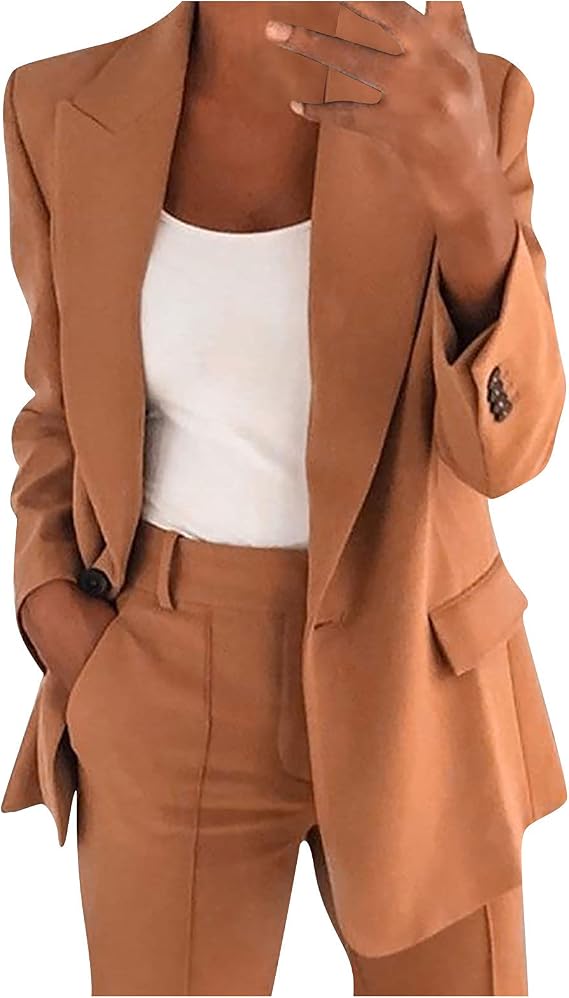 Plus Size Blazers for Curvy Women Business Casual Long Sleeve Blazer Jackets Professional Formal Lapel Coats