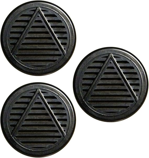 3 Pack Cuban Crafters Accessories Small Cigar Humidifier Round Black Puck 2.2 Inches Diameter and 1 Inch Height