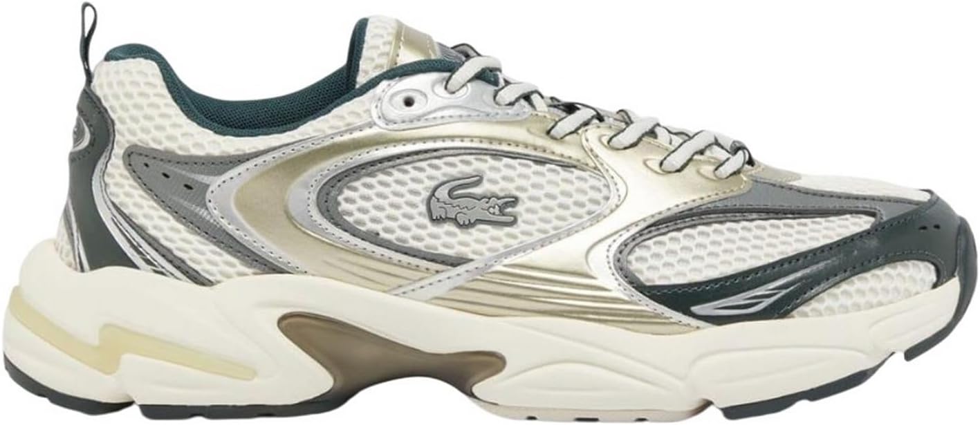 Lacoste Mens Storm 96 2K Trainers Off White/Dark Green 9