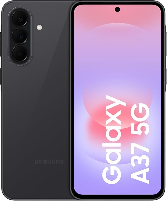 Samsung Galaxy A37 5G Android Akıllı Telefon, 128GB Hafıza, 8GB RAM, Antrasit, 6 Nesil OS Güncellemesi, Geniş Ekran, Üçlü Kamera (Samsung Türkiye Garantili) (Antrasit)