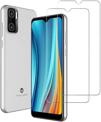 2 Pack for Maxwest Nitro N62 Screen Protector,Scratch Resistant Bubble Free Anti-Fingerprints HD Clear,Case Friendly, Tempered Glass Film for Maxwest Nitro N62