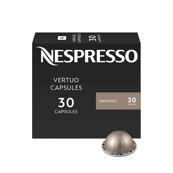 Nespresso Capsules Vertuo, Arondio Gran Lungo Americano, Medium Roast Coffee, 30 Count Coffee Pods, Brews 5.0oz.