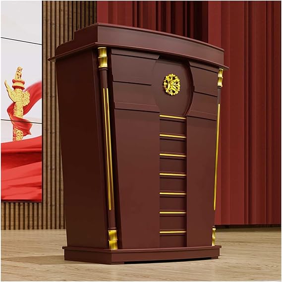 Solid Wood Lectern Podium - Stand Multimedia Desk Podium Presentation - Church Pulpit for Classrooms/Office/Conference/Auditorium