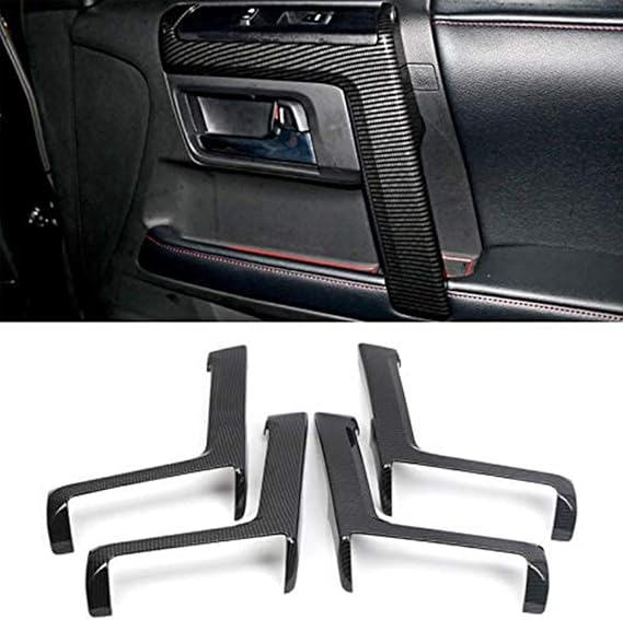 ITrims Car Accessories for Toyota 4Runner 4WD N280 2010-2022 Inner Door Side Armrest Cover Trim Car-Styling Accessories Decoration 4PCS ABS (Carbon Fiber)