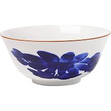 VoOqo Soup Bowls,Ramen Bowls, 8-Inch Noodle Bowl, Soup Bowl, Japanese-Style Underglaze Large Bowl, Household Tableware, Creative Ceramic Bowl, Microwave Oven Available