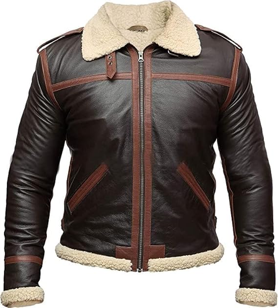 Leon Kennedy Jacket RE4 Leon Scott Kennedy Jacket - Shearling Jacket Men Resident Gaming Jacket Evil Brown 4 (as1, alpha, 3x_l, regular, regular, 3XL)