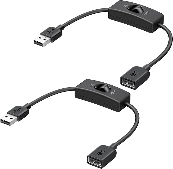 Cable Matters 2-Pack USB On Off Switch, USB Power Switch, 1ft