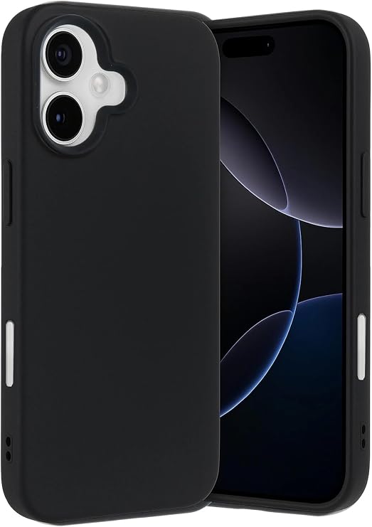 GGM GİYİM & AKSESUAR iPhone 17 ile Uyumlu İçi Kadife Dışı Mat Yapıya Sahip Koruma Sağlayan Lansman Silikon Kılıf (Siyah)