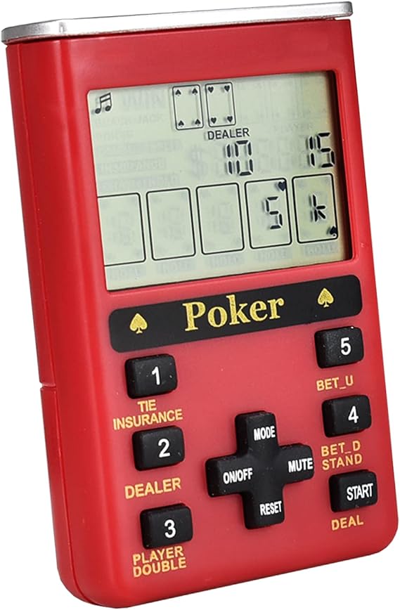 Lyght Electronic Handheld 7 in 1 Poker Game, Blackjack, Deuces, Baccarat, Slot, Lottery, Lucky 7 Dice, Casino Game...