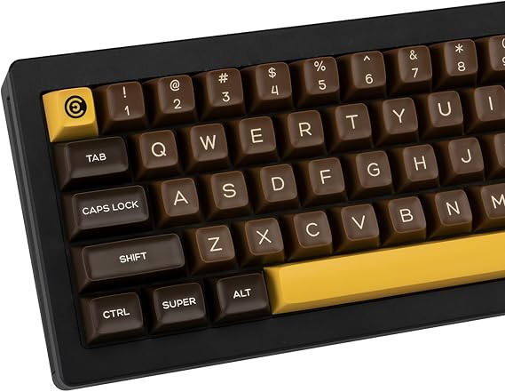 Retro PBT Keycaps 160 Keys Dye Sub SA Profile Chocolate Theme Custom Keycaps Set Fit for 61/64/87/104/108 Mechanical Keyboards Cherry Mx Gateron Switches