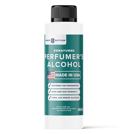 Perfumer's Alcohol, 200-Proof, No Methanol, SD-40B Fragrance Base, 8 oz