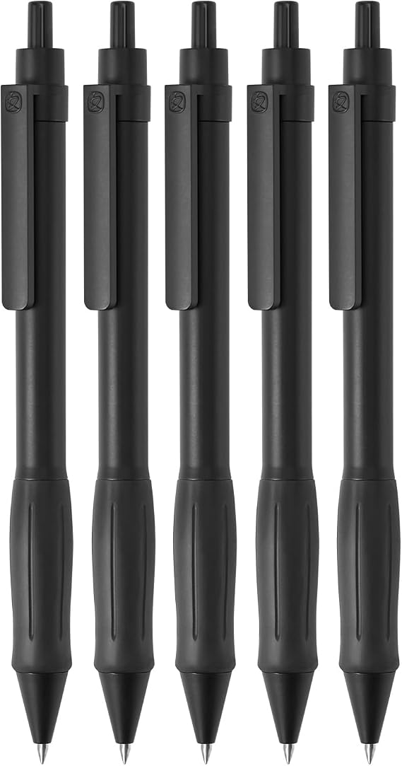 Kaco KEYBO Gel Pens Black 5PCS 0.5mm Aesthetic Pens School Office Supplies